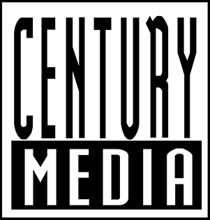 Century Media Records logo featuring bold, distressed uppercase lettering in a black and white design with a gritty, metal-inspired aesthetic