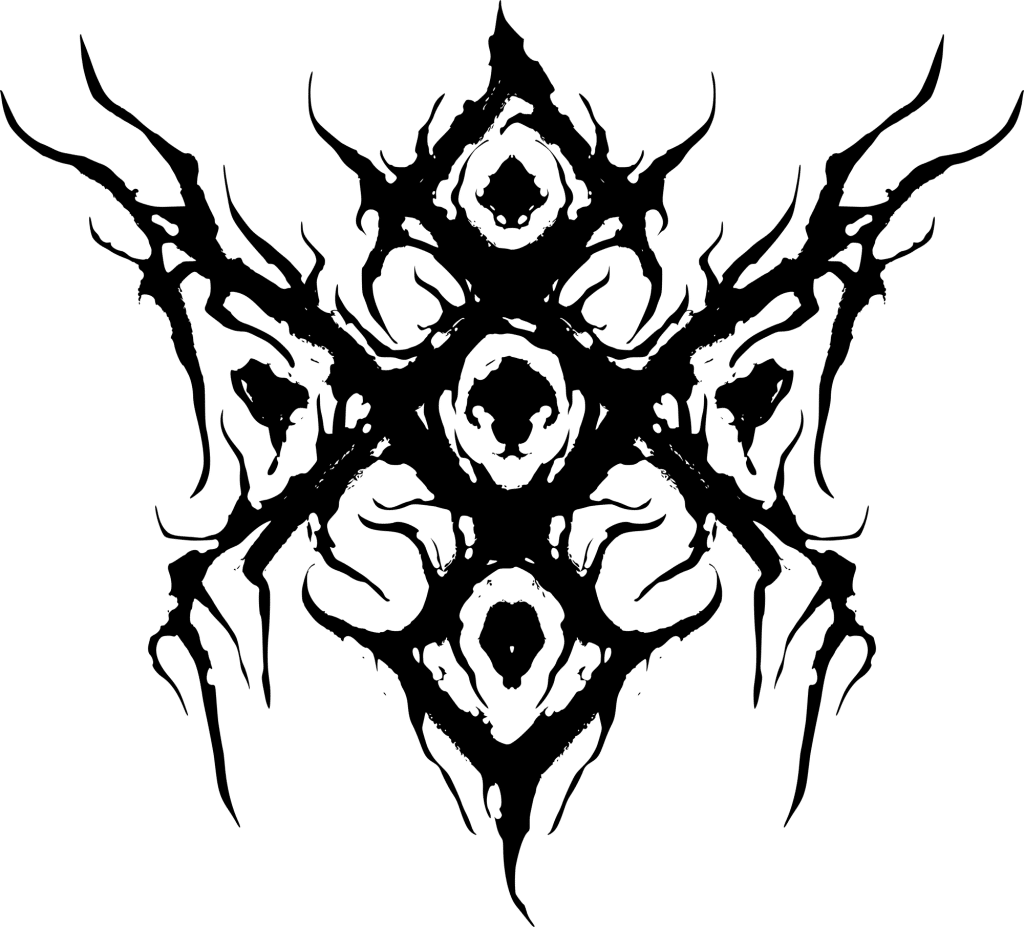 Mawiza band logo - intricate black tribal design inspired by Mapuche symbolism