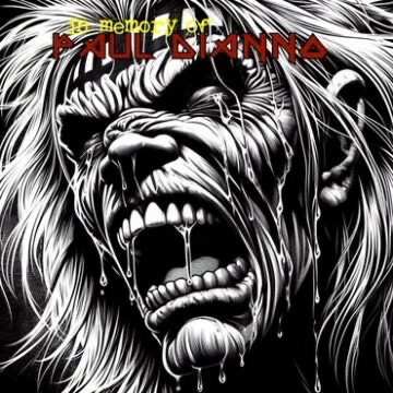 Paul Di’Anno In Memory Of album cover artwork, 2025 tribute release by Metalville Records featuring compilation of solo and Architects of Chaoz tracks