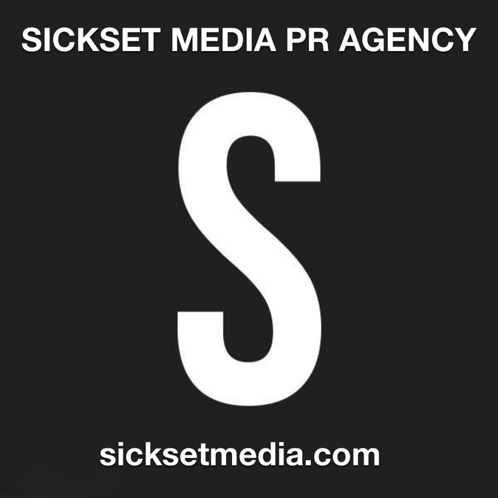 “Logo for SickSet Media PR Agency featuring a bold white ‘S’ on a black background with website URL sicksetmedia.com displayed.”
