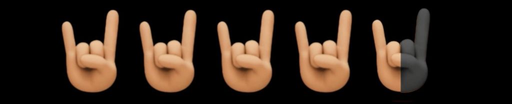 Graphic showing a 4.5 out of 5 devil horns rating, symbolizing a high score in a heavy metal album review.