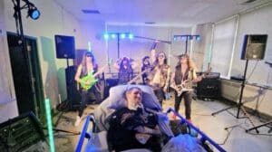 The Scepter performing a 40-minute metal concert for Tim Berry at Bruyère Health in Ottawa