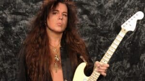 Yngwie Malmsteen Hell Or High Water guitarist posing with his signature Stratocaster