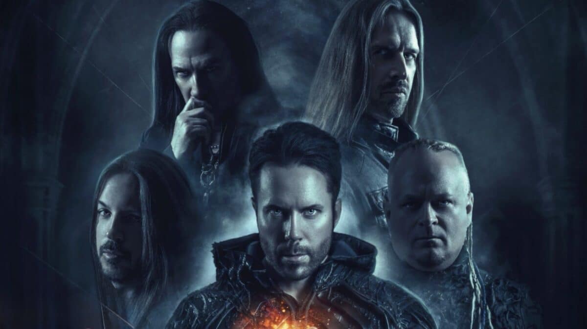 Kamelot band promotional photo featuring Tommy Karevik and the Dark Asylum lineup