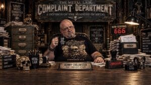 Metal Lair Complaint Department featuring Remmy Chillmister at the Ministry of Metal complaint desk