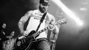 Andy Williams Every Time I Die guitarist performing live onstage