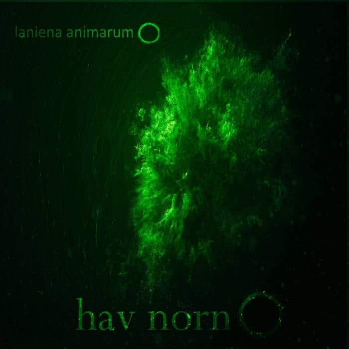 Hav Norn Laniena Animarum album artwork for “All Around The World,” featuring an abstract glowing green form against a dark background