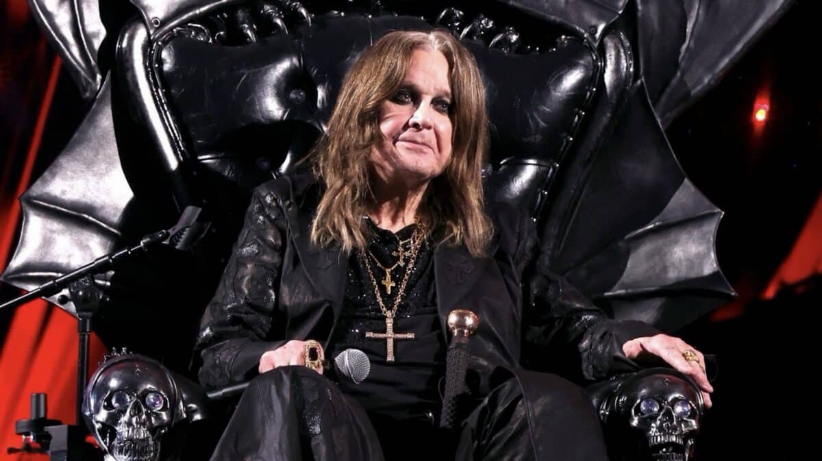 Ozzy Black Sabbath Back to the Beginning featured image showing Ozzy Osbourne seated onstage at Villa Park