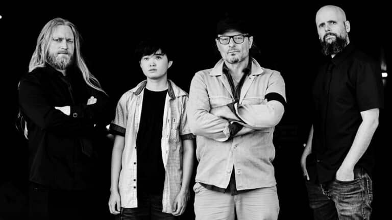 The Konsent band portrait featuring Ales Campanelli, Abstraum, Steve Fari and Mathieu Martinazzo