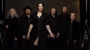 Nightwish and Floor Jansen pictured together in a band promotional photograph before their October 2026 split.