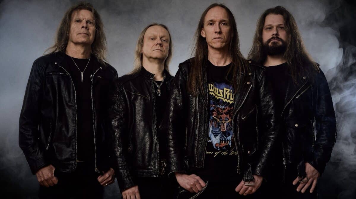 Crystal Eyes Thunder God album release – promotional band photo of Swedish heavy metal group Crystal Eyes.